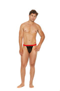 Mens Striped Mesh G-string Pouch