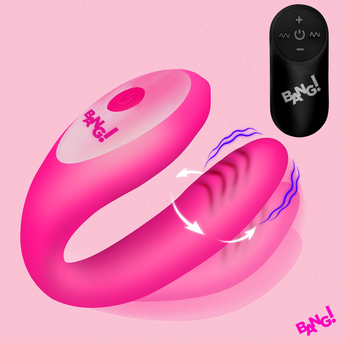 Bang gyrating remote G-spot vibrator in pink