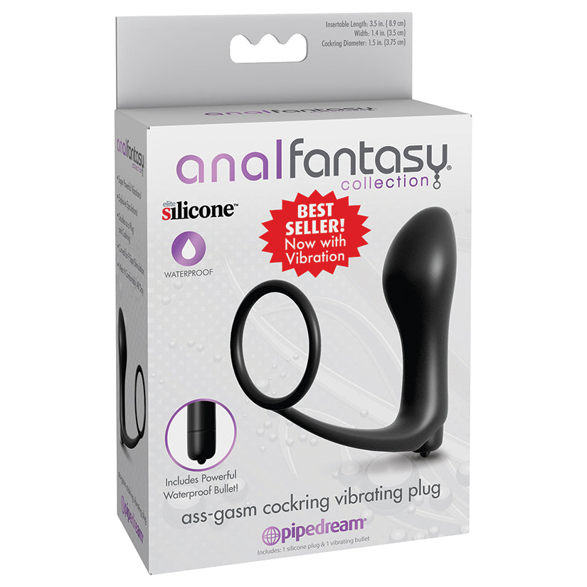 Anal Fantasy Ass-Gasm Vibrating Plug & Cock Ring