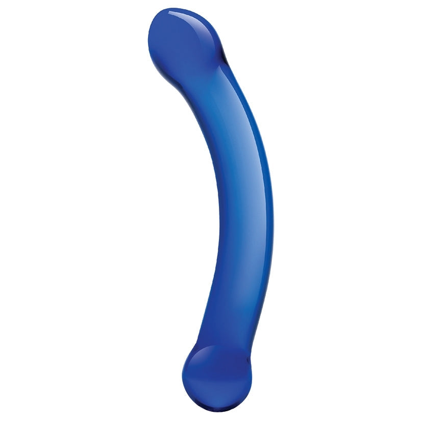 Glas Curved G-Spot Dildo – Blue, 6 in.
