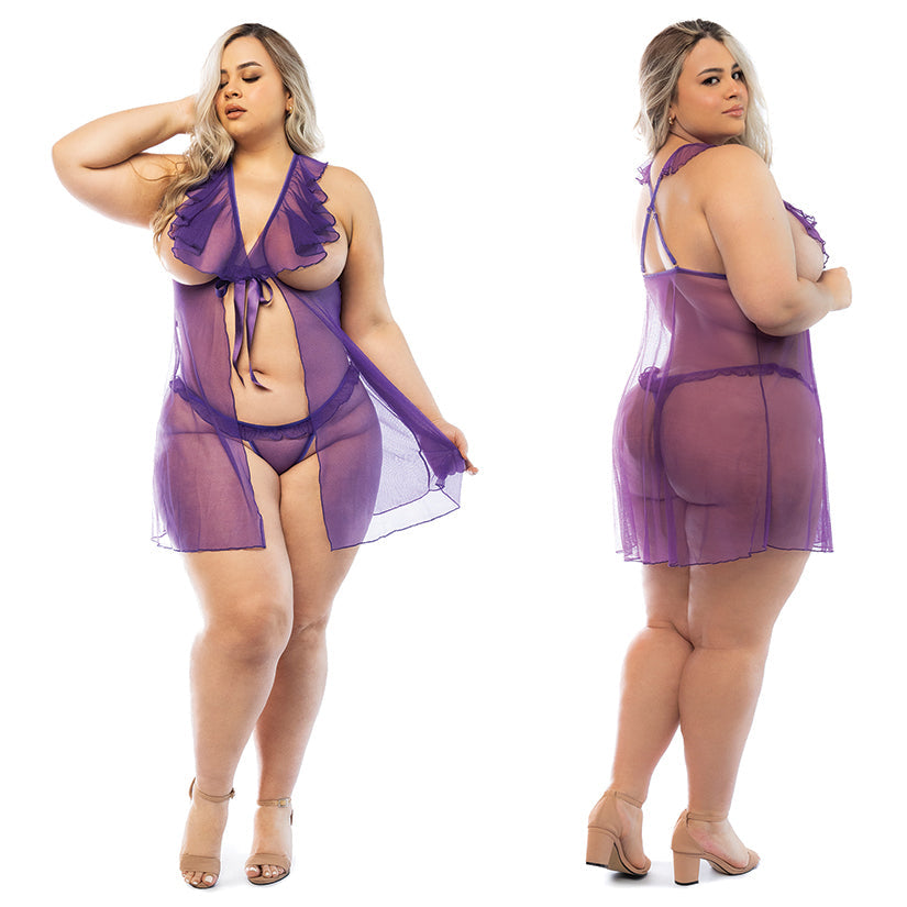 Lily Babydoll & Panty Set – Lilac