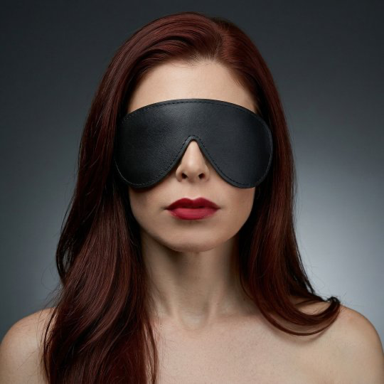 Strict Leather Padded Blindfold - alternate view