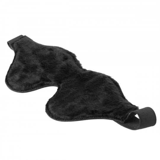 Strict Leather Black Fleece Lined Blindfold - Blindfolds - Sex Toy Distributing