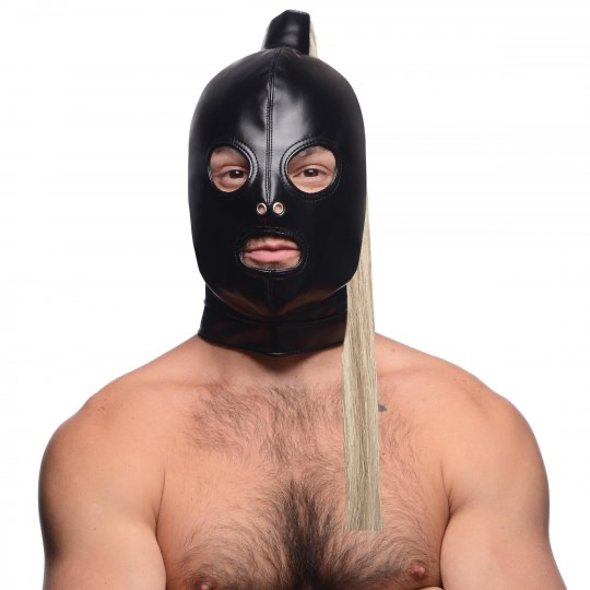 Blonde Ponytail Bondage Hood – product image 4