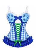 Lavish Blueberry Ruffle Sweetheart Bustier Corset