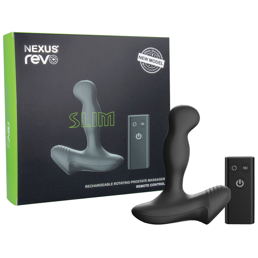 Nexus Revo Slim Rotating Prostate Massager - Black - Anal Accessories - Lady Sif’s Den
