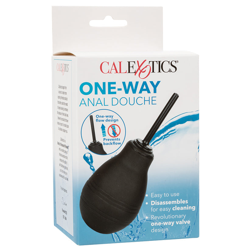 Calexotics One-Way Anal Douche packaging on a white background