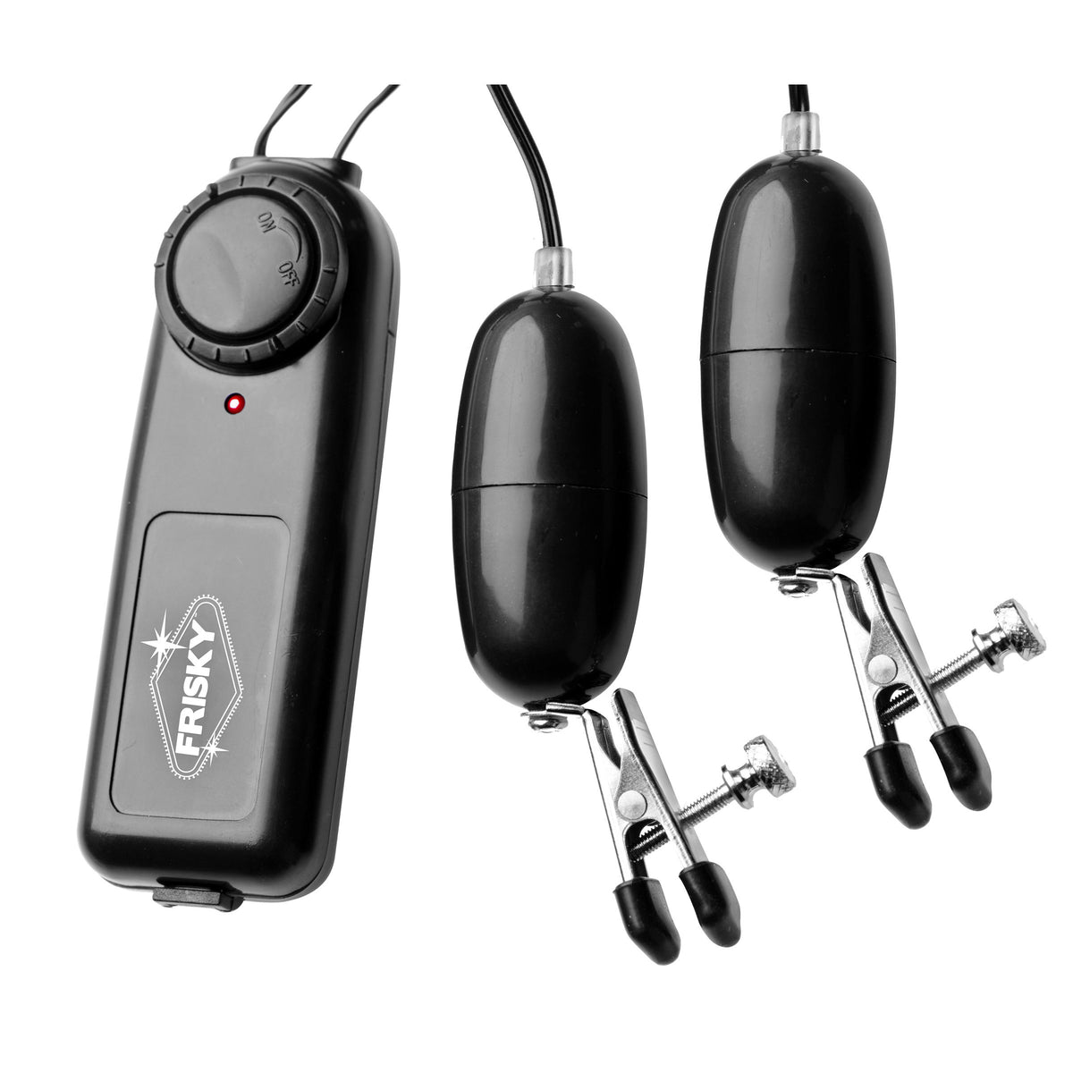 Frisky variable speed vibrating nipple clamps