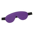 Purple and black padded leather blindfold