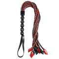 Saffron braided faux leather flogger