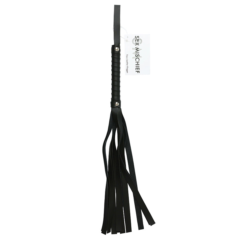 S&M black leather flogger