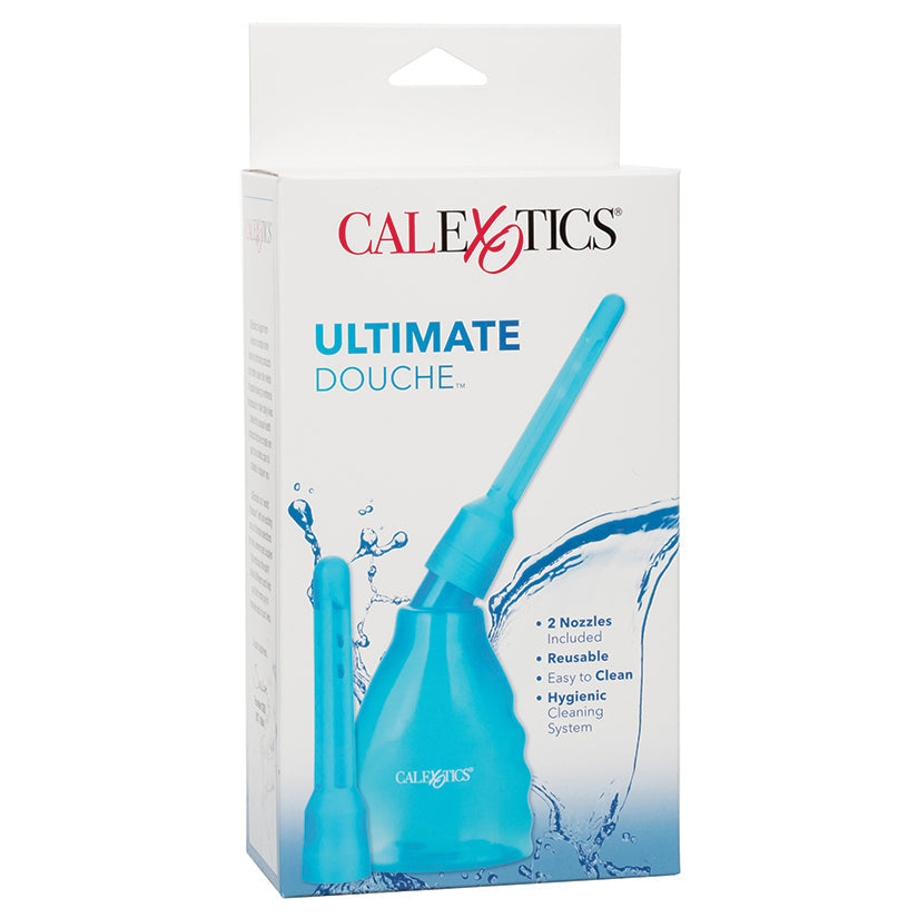 Calexotics Ultimate Douche packaging with blue douche on a white background